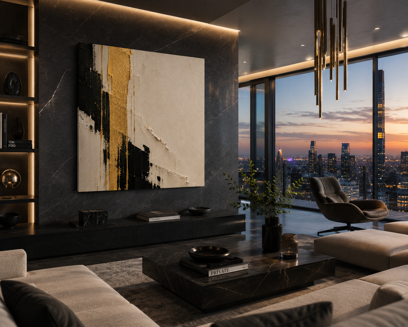 The Executive Instinct™ – 60x90cm Stretched Canvas Wall Art | Luxury Motivational Office & Living Room Decor