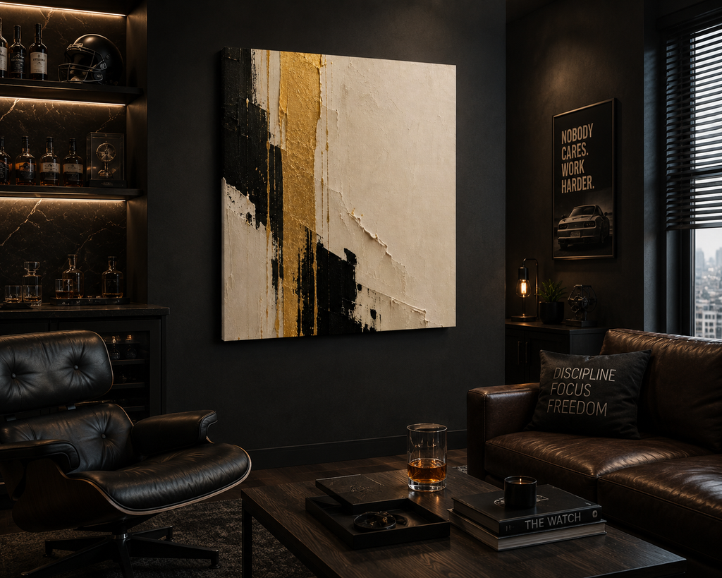 The Executive Instinct™ – 60x90cm Stretched Canvas Wall Art | Luxury Motivational Office & Living Room Decor