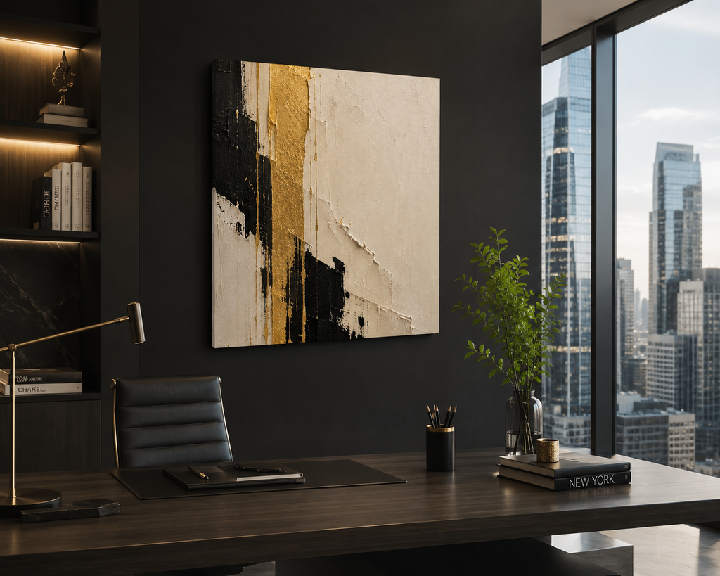 The Executive Instinct™ – 60x90cm Stretched Canvas Wall Art | Luxury Motivational Office & Living Room Decor