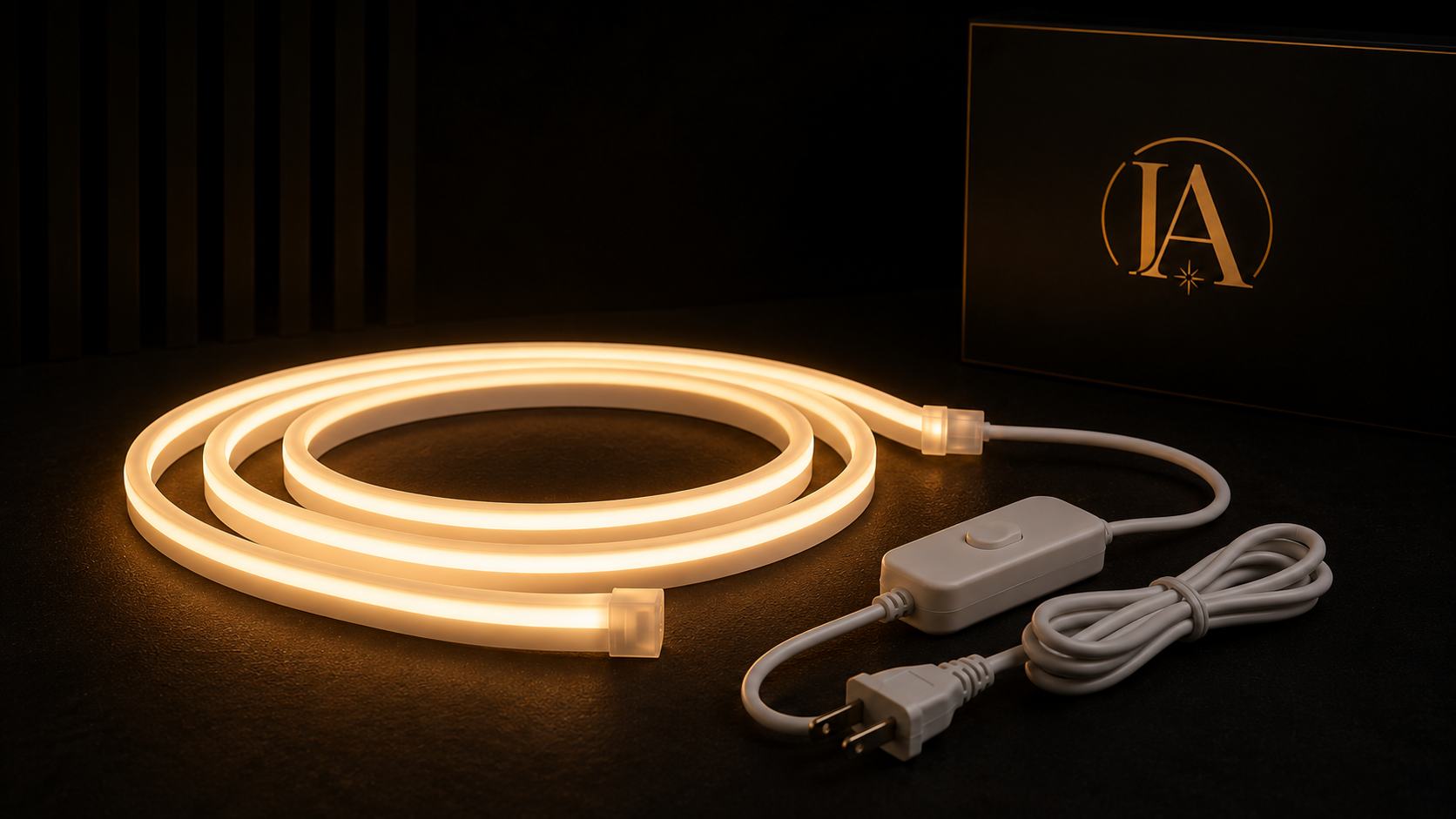 "Inner Authority Glow" 1m-30m Waterproof COB LED Strip Light – Flexible Silicone Ambient Neon Lighting for Luxury Room, Desk Setup, Gaming, and Modern Home Atmosphere.